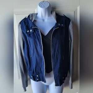 Charlotte Russe Blue Lightweight Vest Jean Jacket
